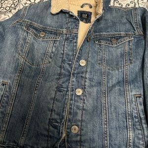 Denim Sherpa Gap Girl Jacket
